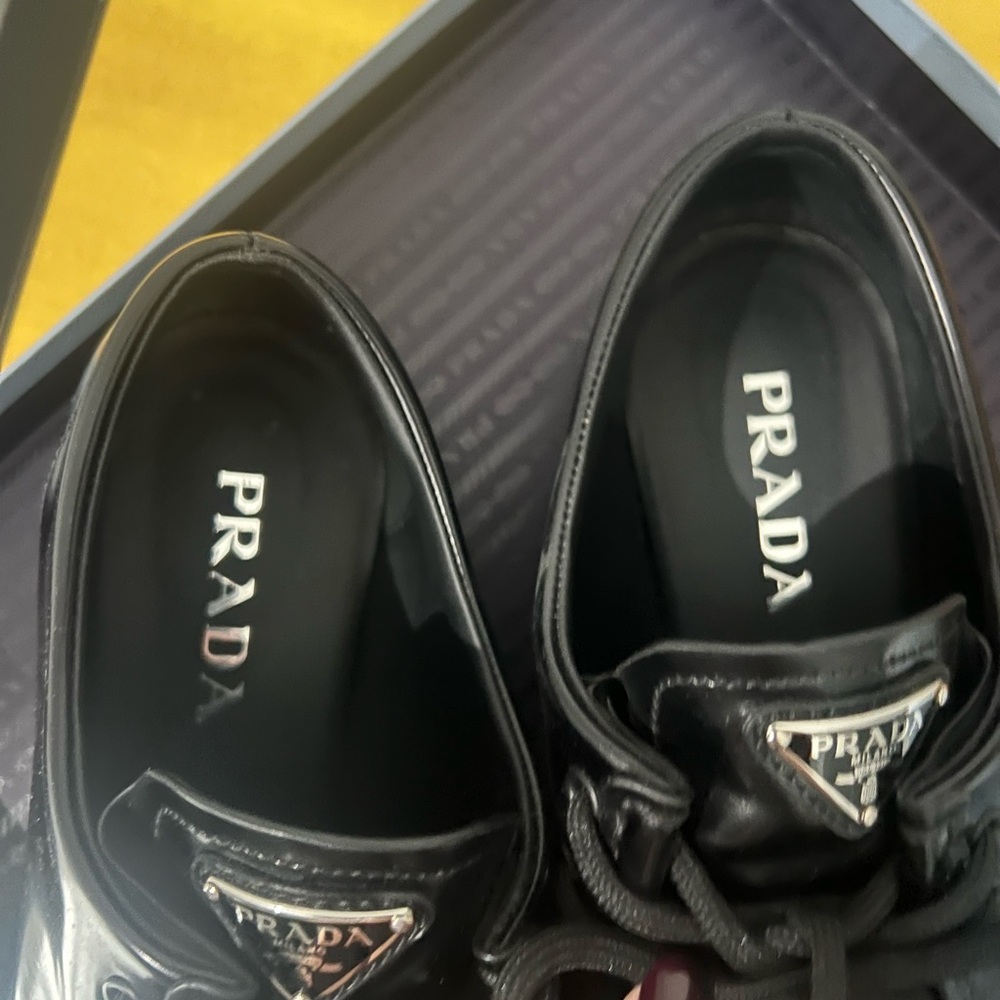Prada Brushed leather lace-up shoes - Picture 3 of 7